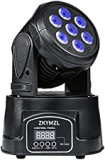 ZKYMZL Moving Head Light 7x12W LED RGBW (4 in 1) Color Lighting Effect 9/14 CH by DMX Control for DJ Show Bar Party Wedding Disco KTV...