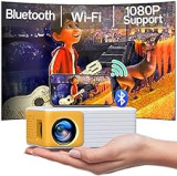 Proiettore Portatile WiFi Bluetooth - Mini Proiettore Full HD 1080P Supporto, YOTON Proiettore per Telefono, Compatibile con PC/Tablet/Fire Stick/iOS e Android Phone