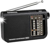 Retekess V117 Radio Mini,Radiolina Portatile AM FM SW,Radio a Pile,Auricolare,Con un'eccellente qualità del suono,Walkman,Camping,per Anziani (Nero)