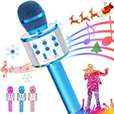 Microfono Karaoke Bluetooth, Buty 4 in 1 Wireless Bambini Karaoke, Portatile Karaoke Microfono con Altoparlante per Cantare, Funzione Eco, Compatibile con Android/iOS o Smartphone