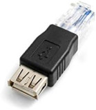SYSTEM-S Rj45 maschio USB a femmina adattatore accoppiatore cavo adattatore del connettore