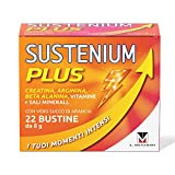 Sustenium Plus - L’integratore tonico a base di vitamine, Sali minerali con l’aggiunta di Creatina per avere il massimo dell’energia. Confezione da 22 Bustine da 8gr.