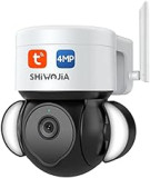 SHIWOJIATelecamera Wi-Fi Esterno Floodlight Cam 1080P Videocamera di Sorveglianza